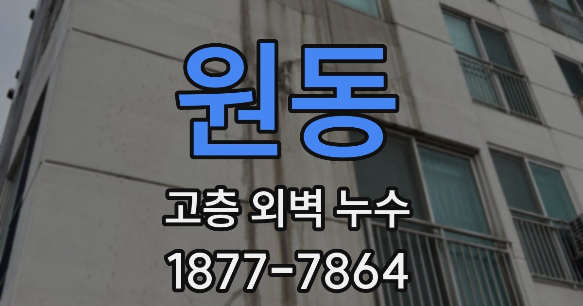 원동 고층 외벽 누수