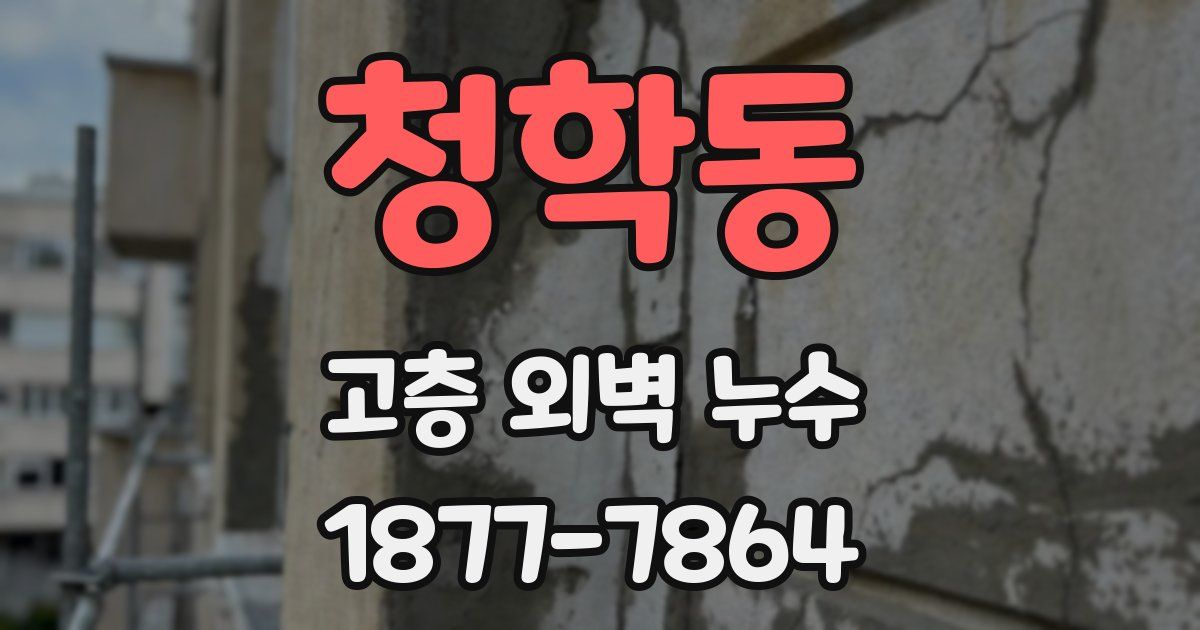 청학동 고층 외벽 누수