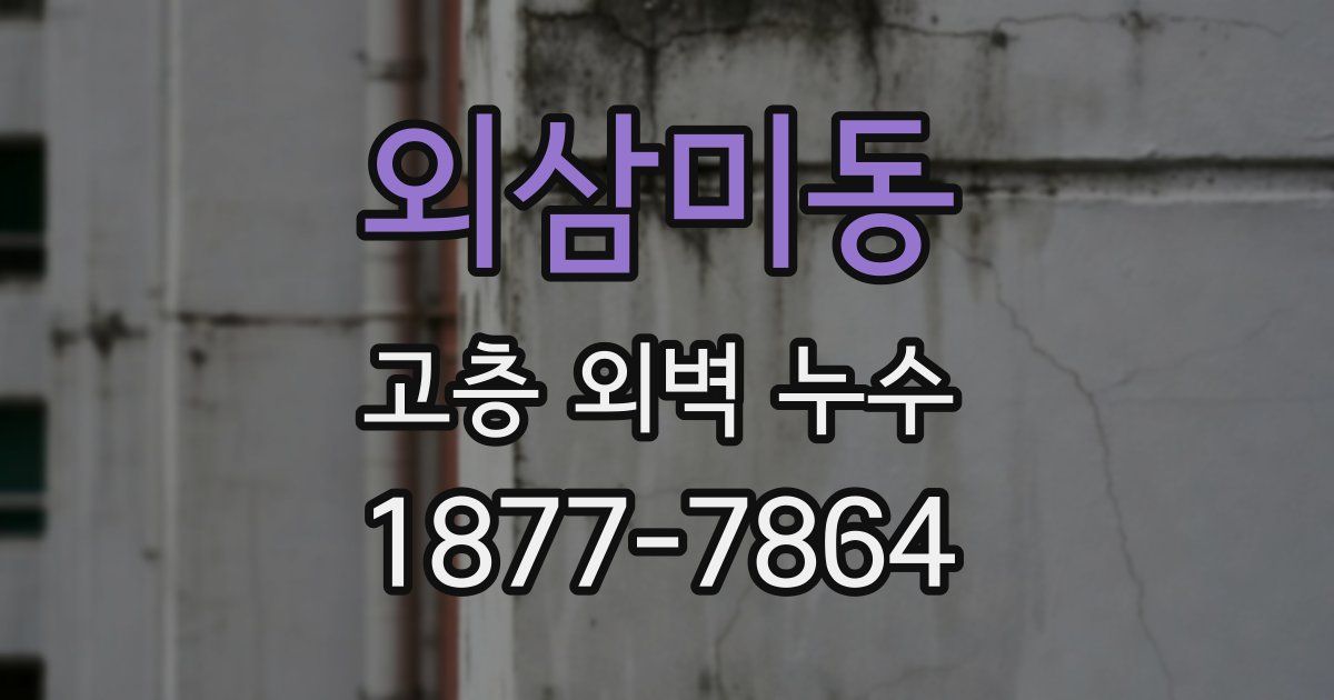 외삼미동 고층 외벽 누수