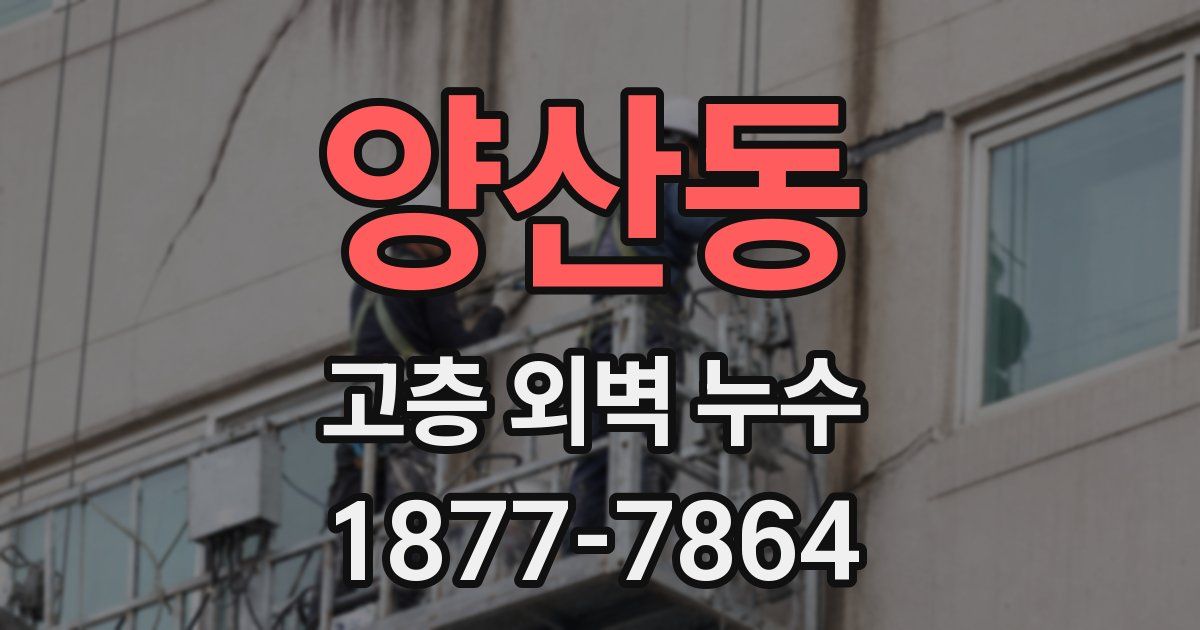 양산동 고층 외벽 누수