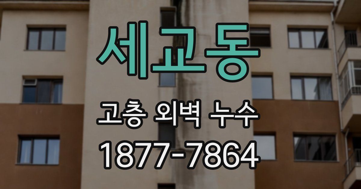 세교동 고층 외벽 누수