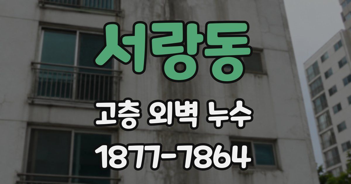 서랑동 고층 외벽 누수