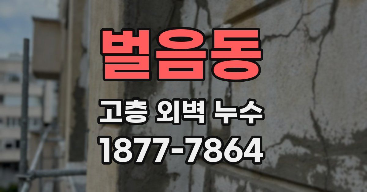 벌음동 고층 외벽 누수