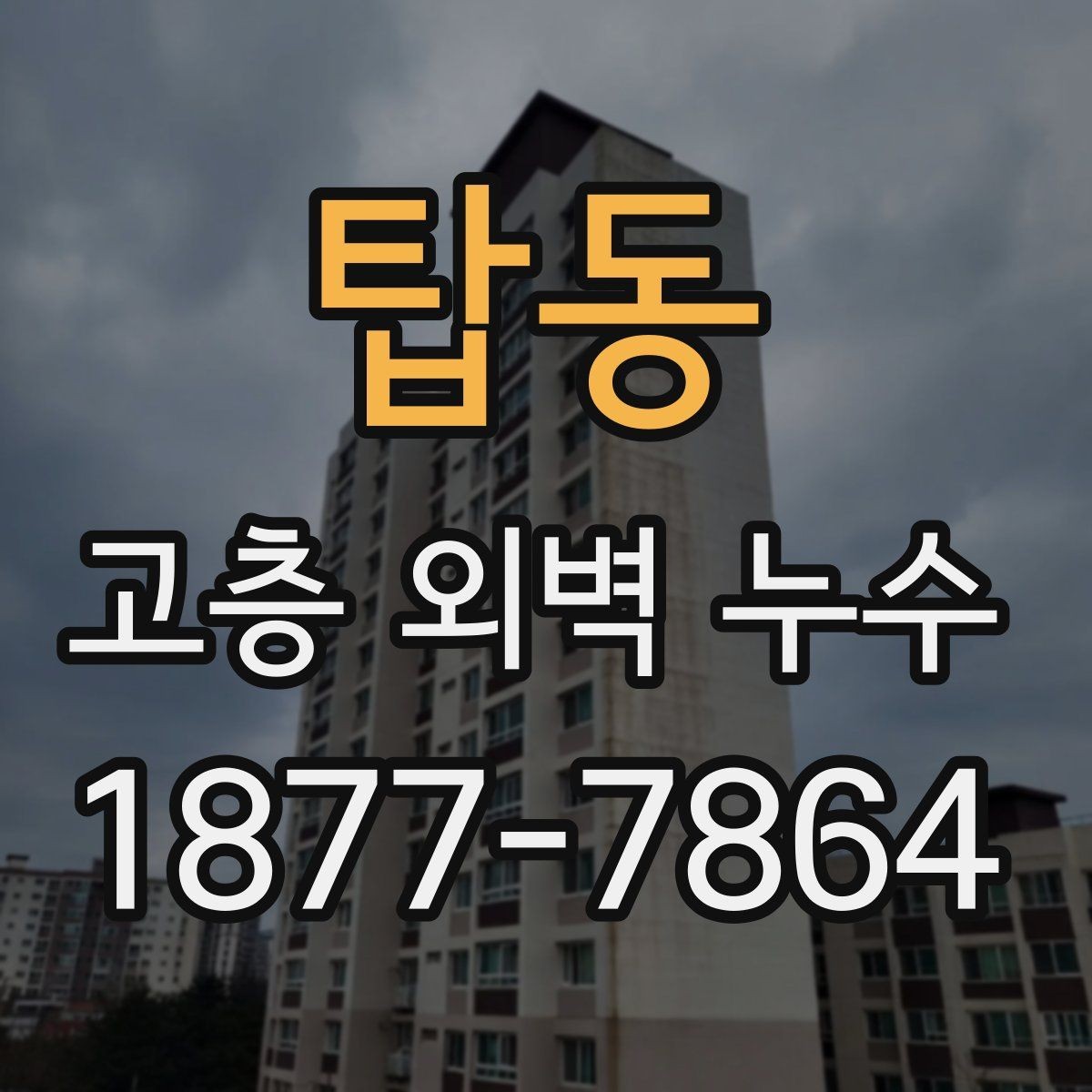 탑동 고층 외벽 누수 장기적인 유지관리 방법