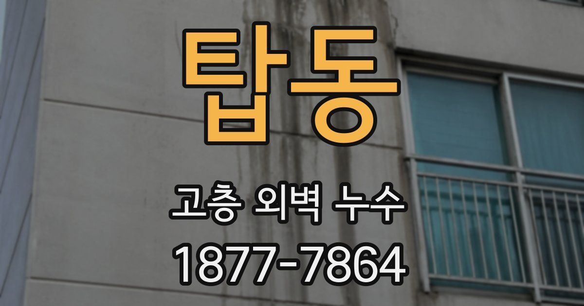 탑동 고층 외벽 누수