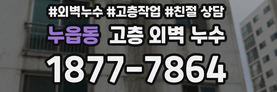 누읍동 고층 외벽 누수