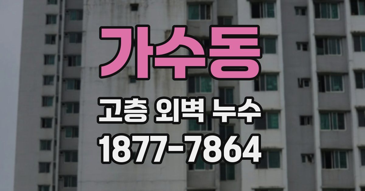 가수동 고층 외벽 누수