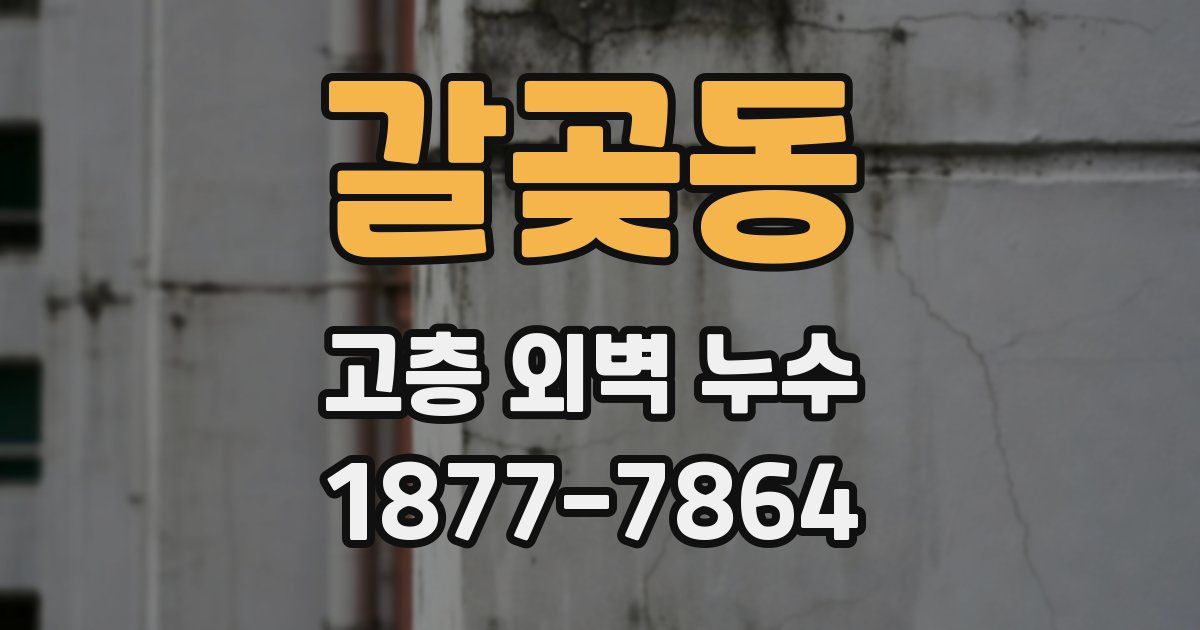 갈곶동 고층 외벽 누수
