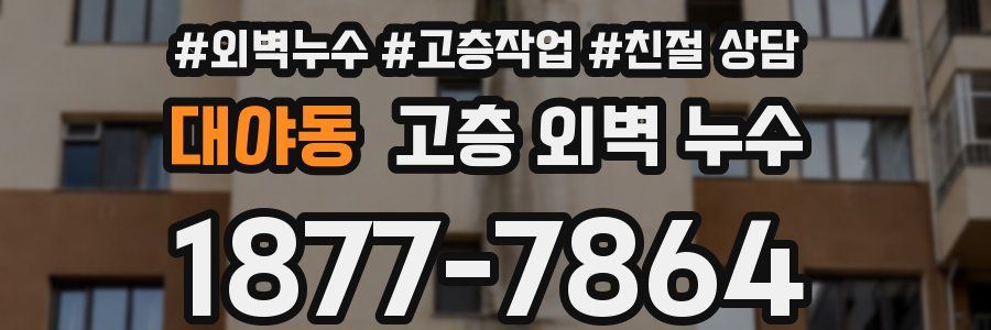 대야동 고층 외벽 누수