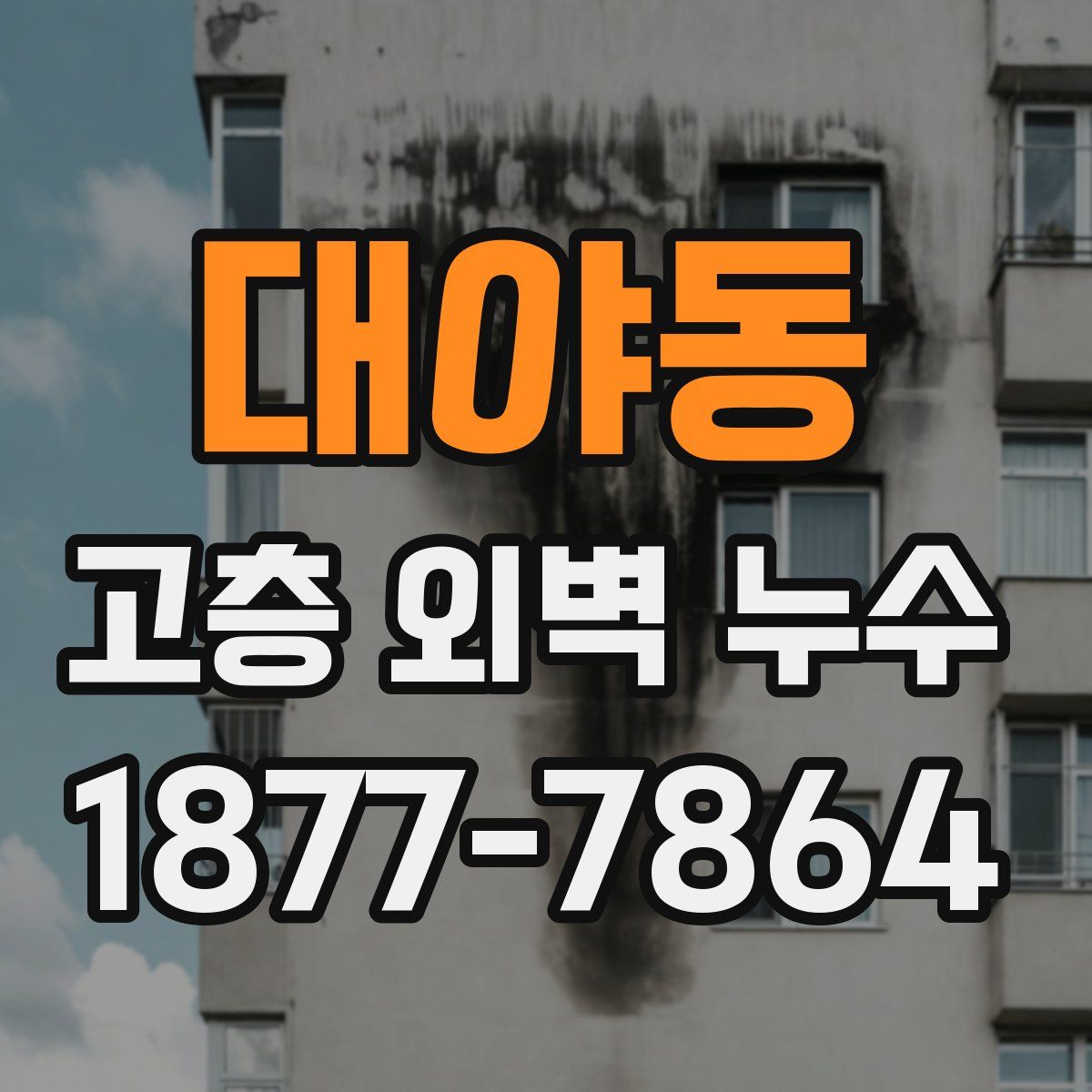 대야동 고층 외벽 누수