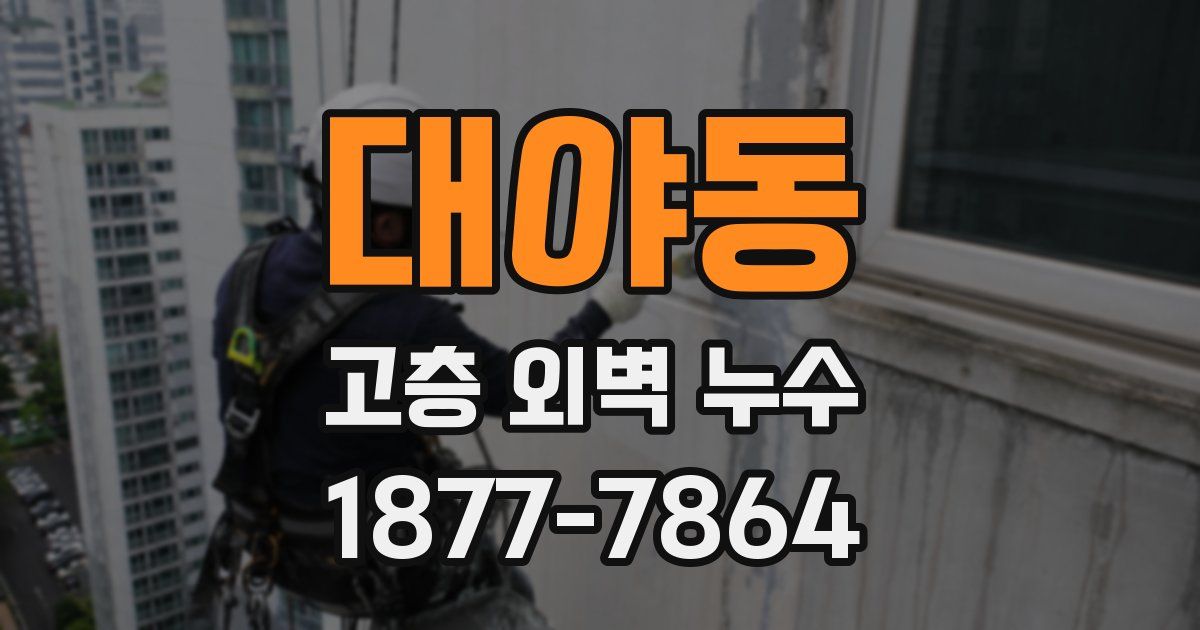 대야동 고층 외벽 누수