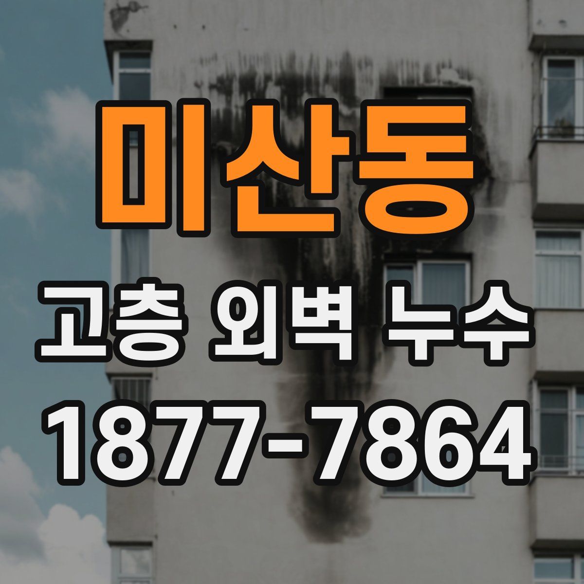 미산동 고층 외벽 누수