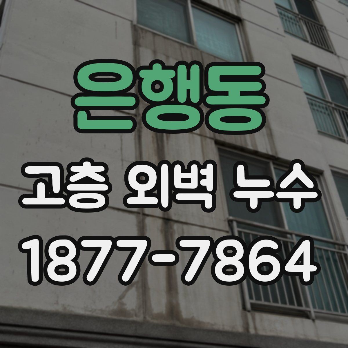 은행동 고층 외벽 누수 관리 소홀 시 발생할 수 있는 문제