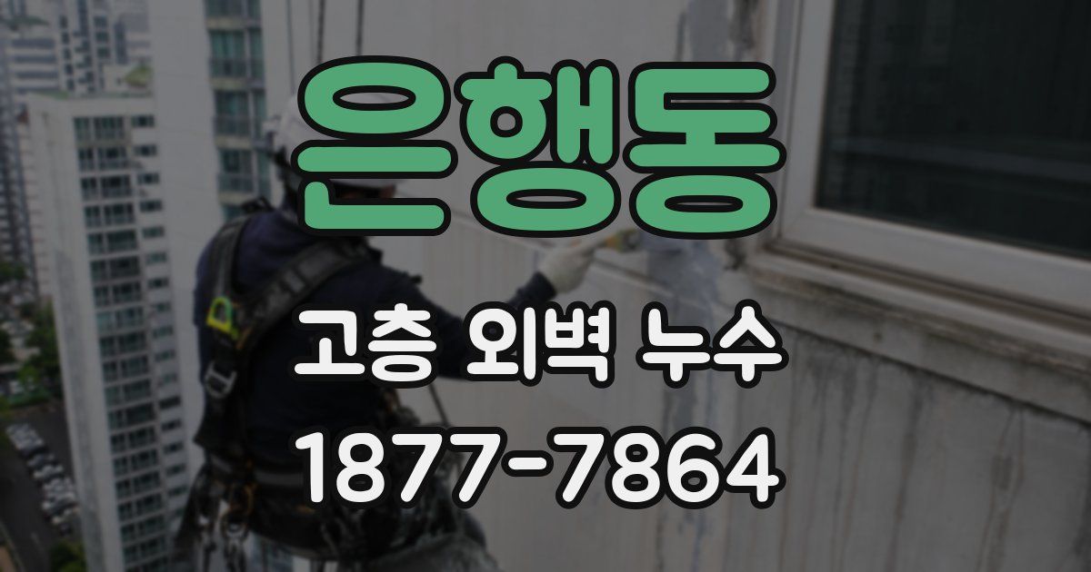 은행동 고층 외벽 누수