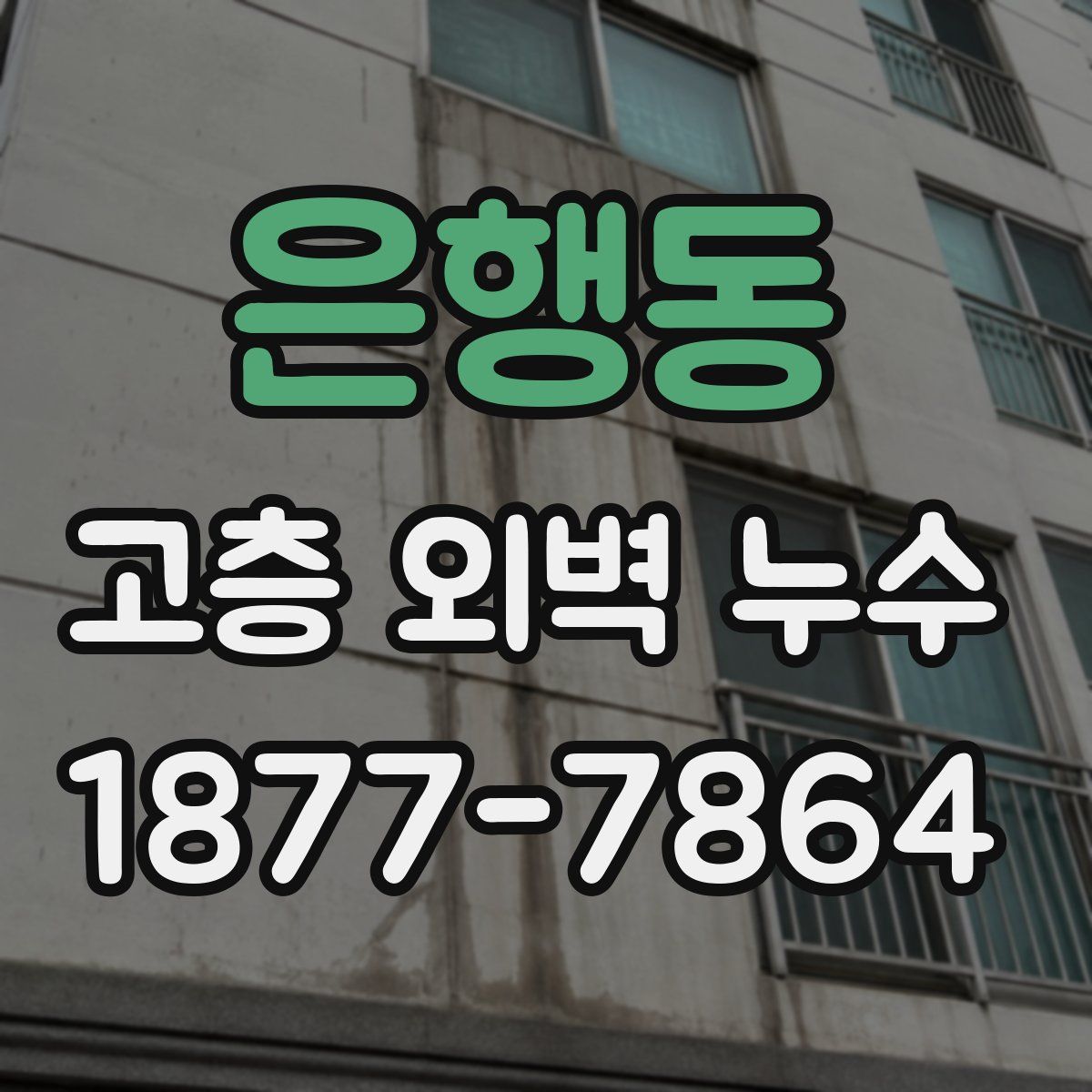 은행동 고층 외벽 누수