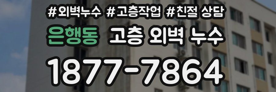 은행동 고층 외벽 누수