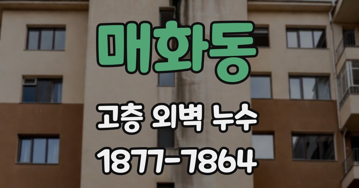 매화동 고층 외벽 누수
