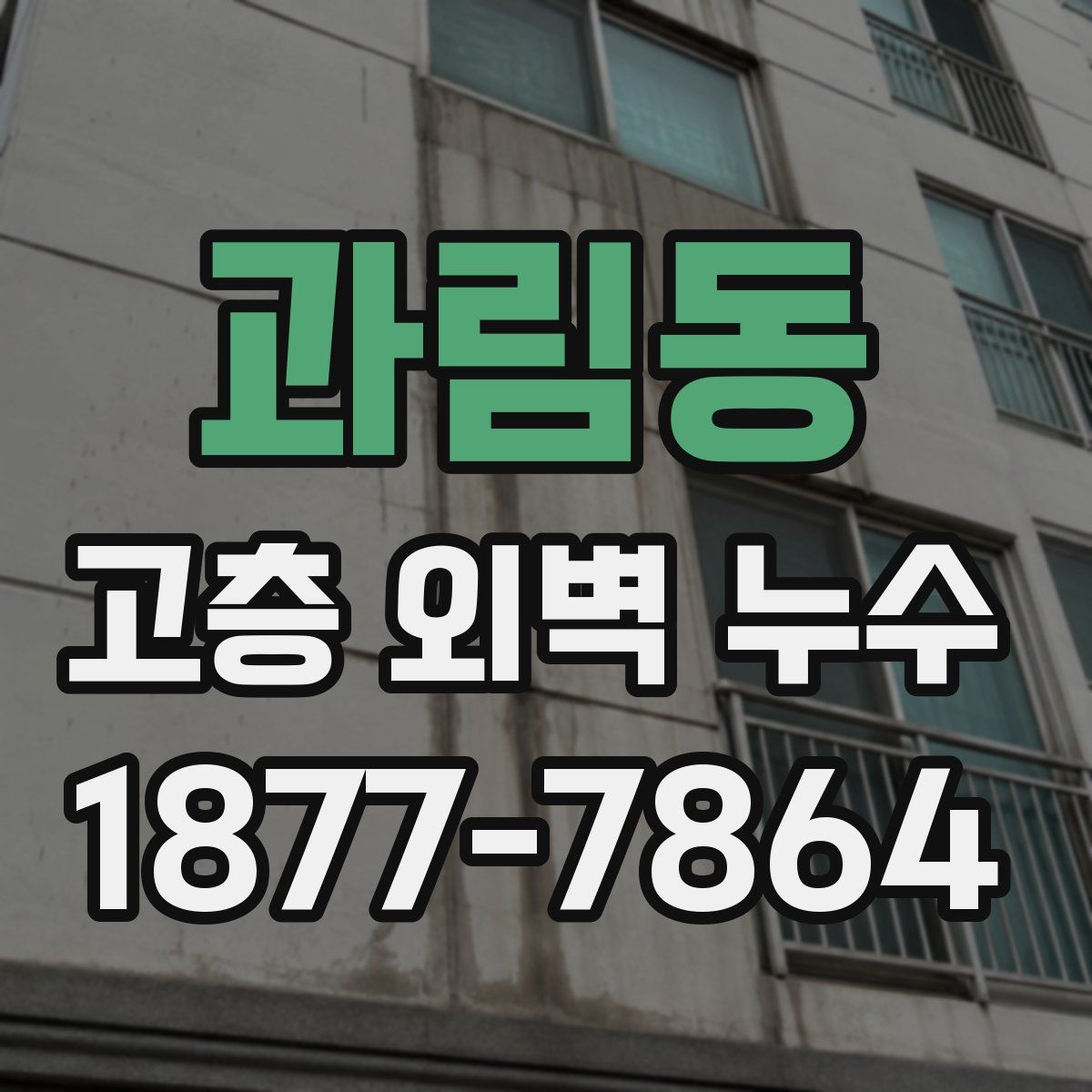 과림동 고층 외벽 누수