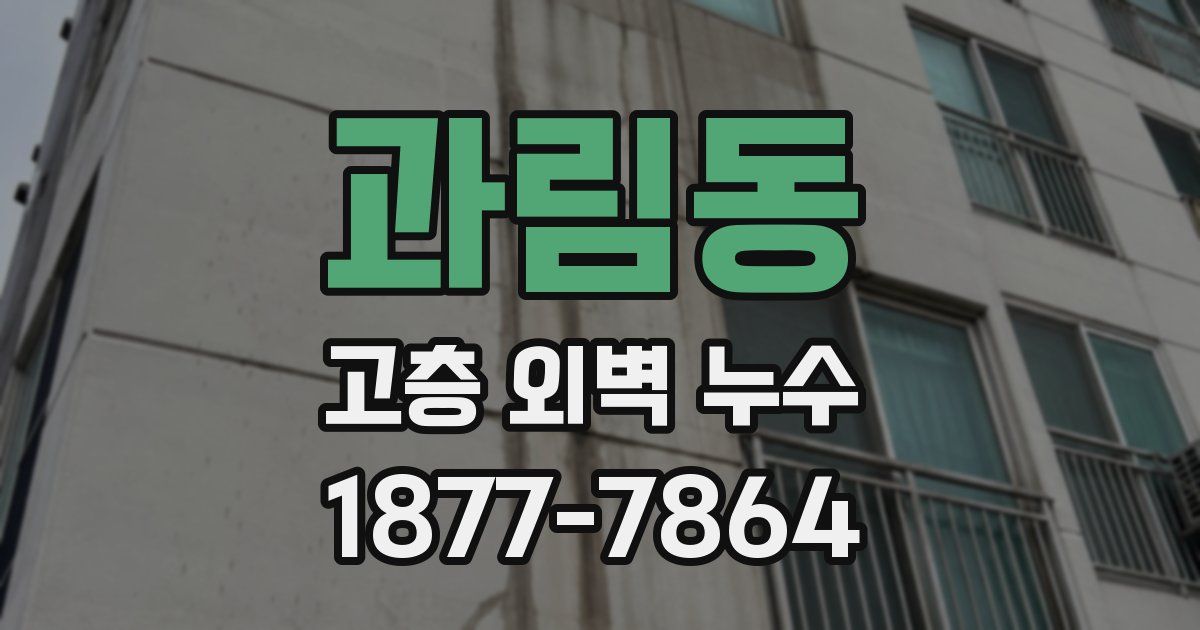 과림동 고층 외벽 누수