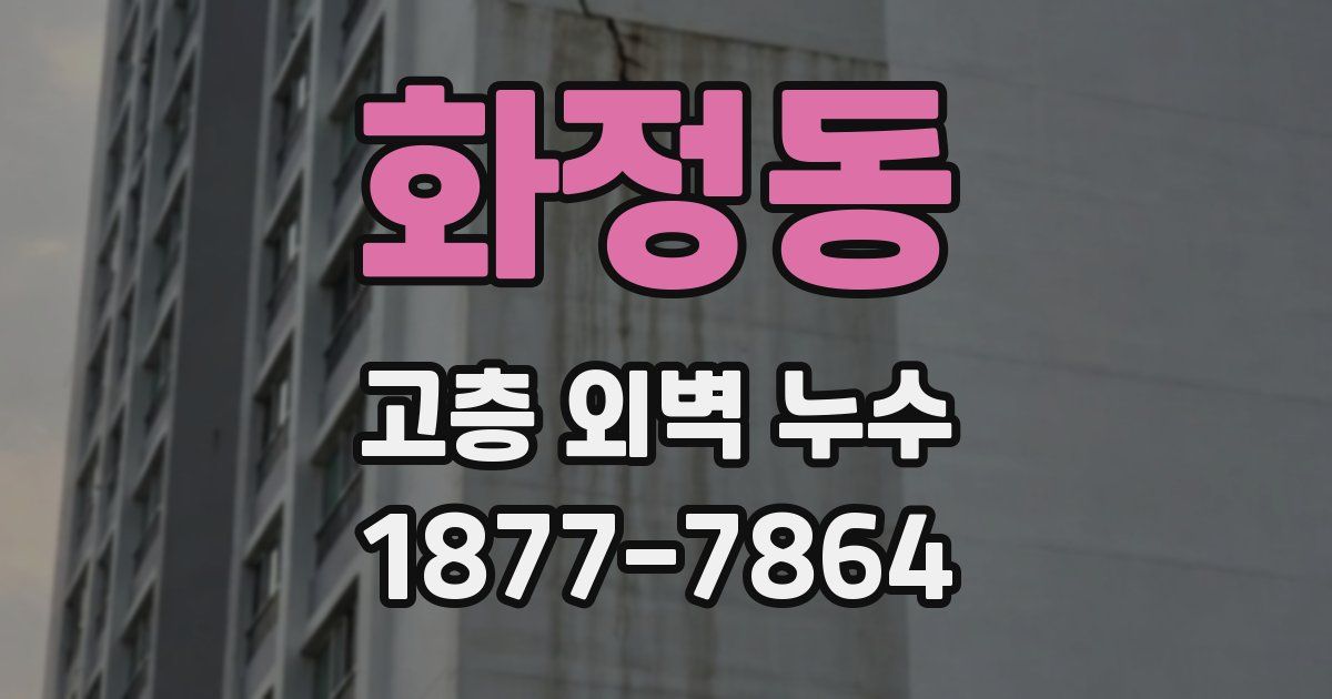 화정동 고층 외벽 누수