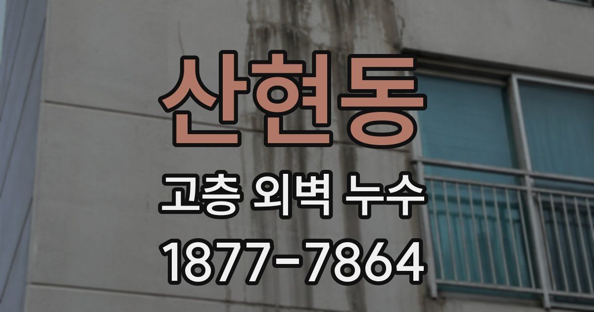 산현동 고층 외벽 누수