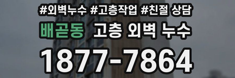 배곧동 고층 외벽 누수