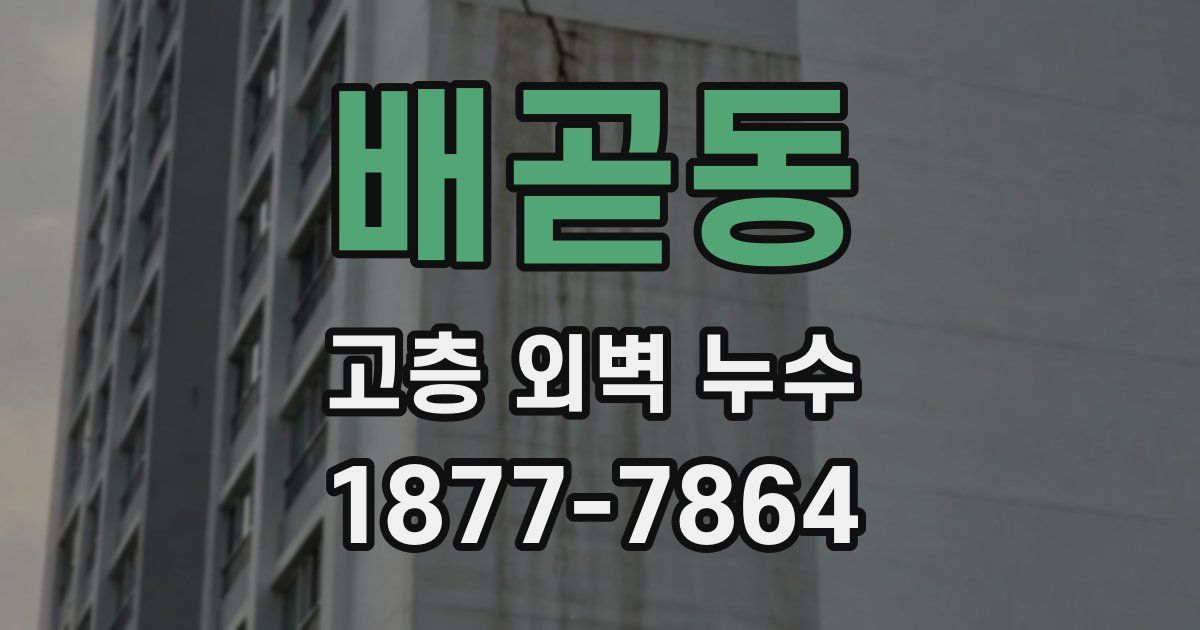 배곧동 고층 외벽 누수