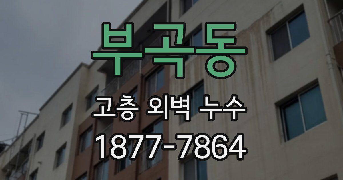 부곡동 고층 외벽 누수