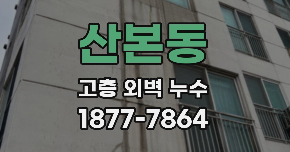 산본동 고층 외벽 누수