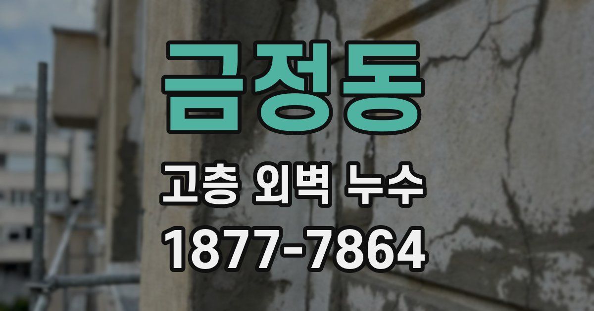 금정동 고층 외벽 누수