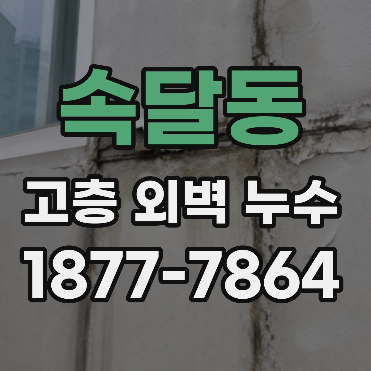 속달동 고층 외벽 누수