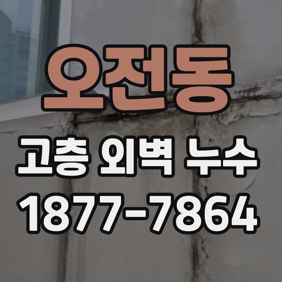 오전동 고층 외벽 누수