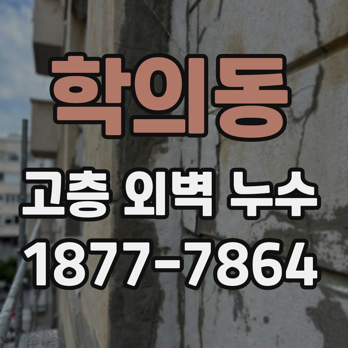 학의동 고층 외벽 누수