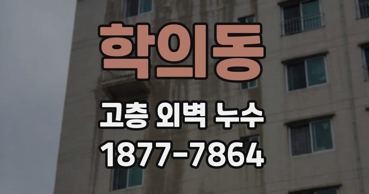 학의동 고층 외벽 누수