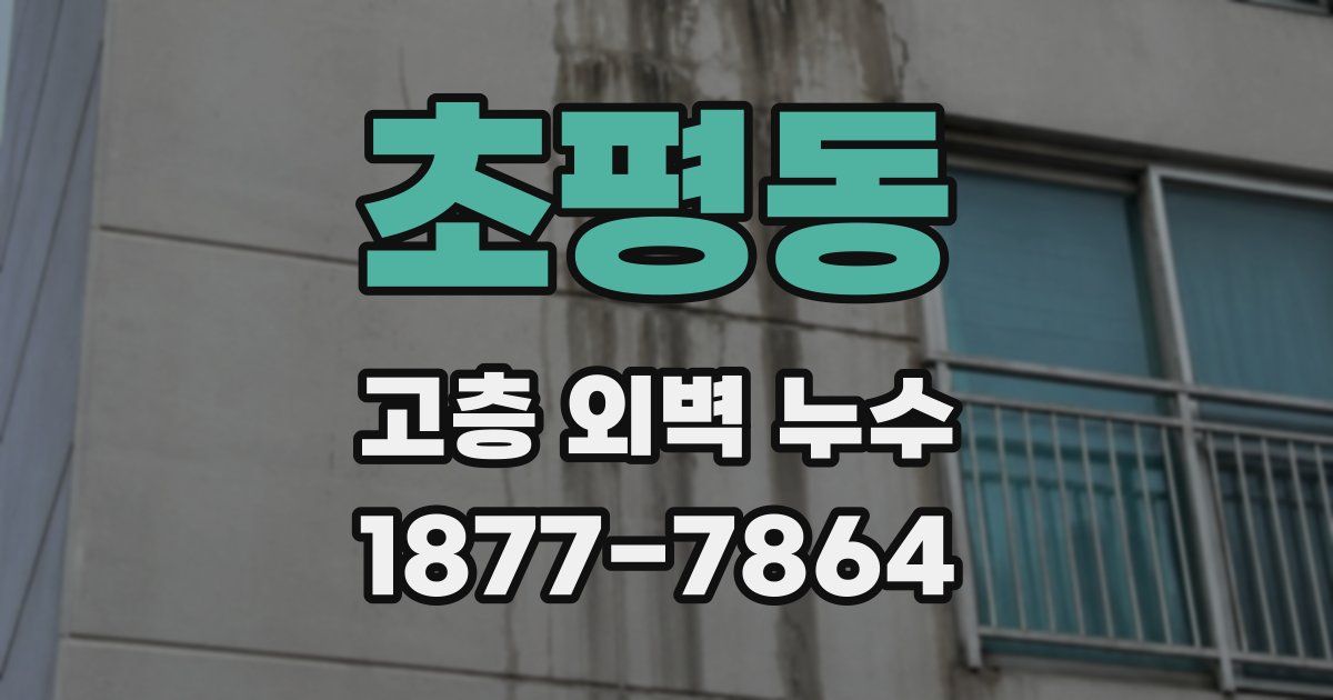 초평동 고층 외벽 누수
