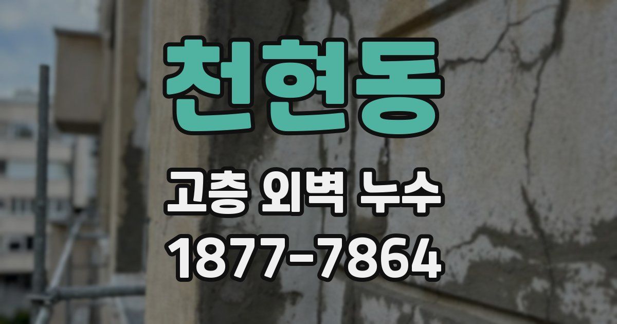 천현동 고층 외벽 누수