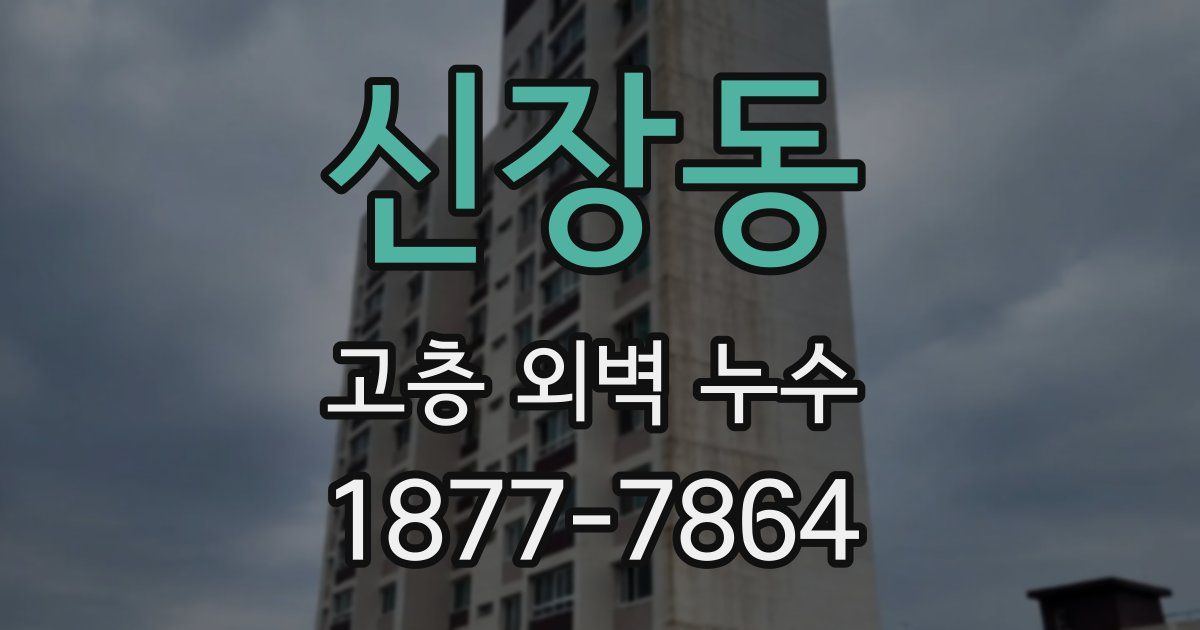 신장동 고층 외벽 누수