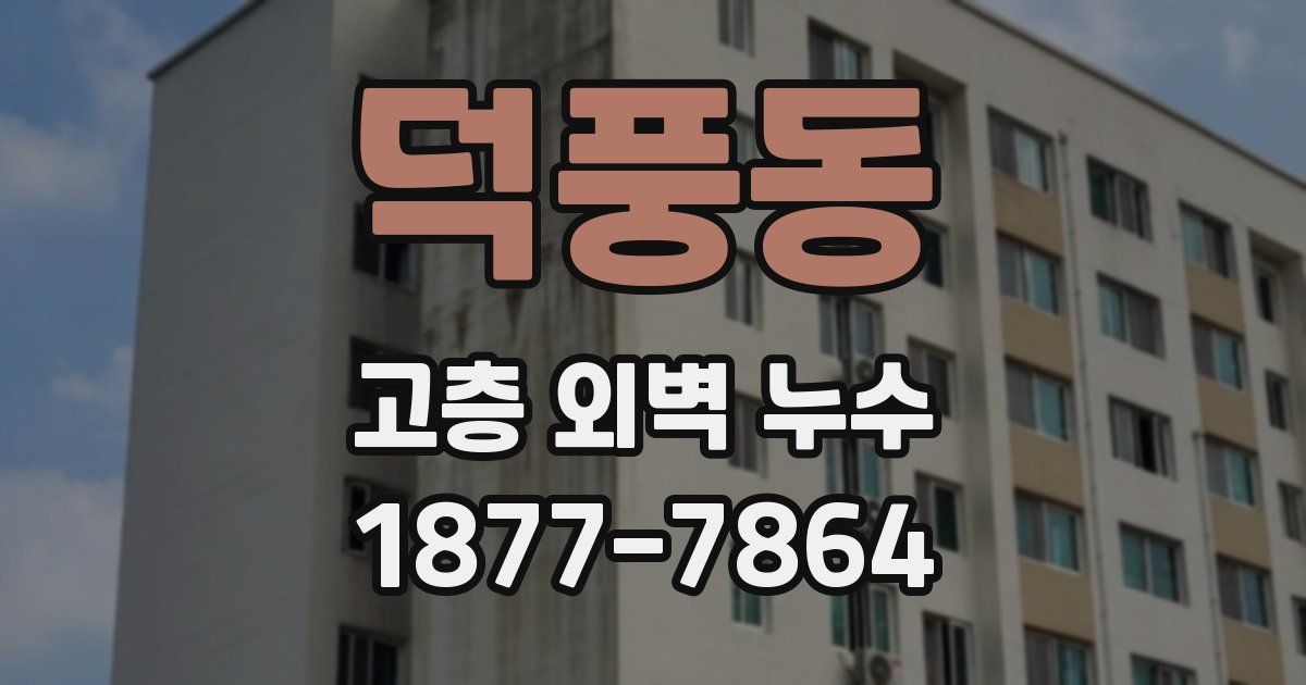 덕풍동 고층 외벽 누수