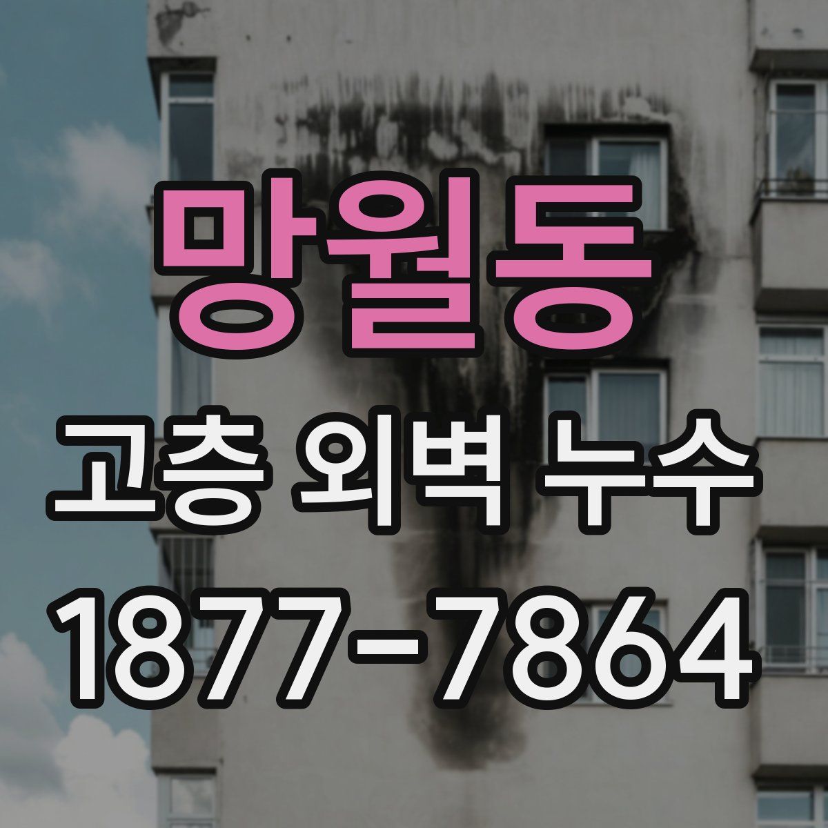 망월동 고층 외벽 누수