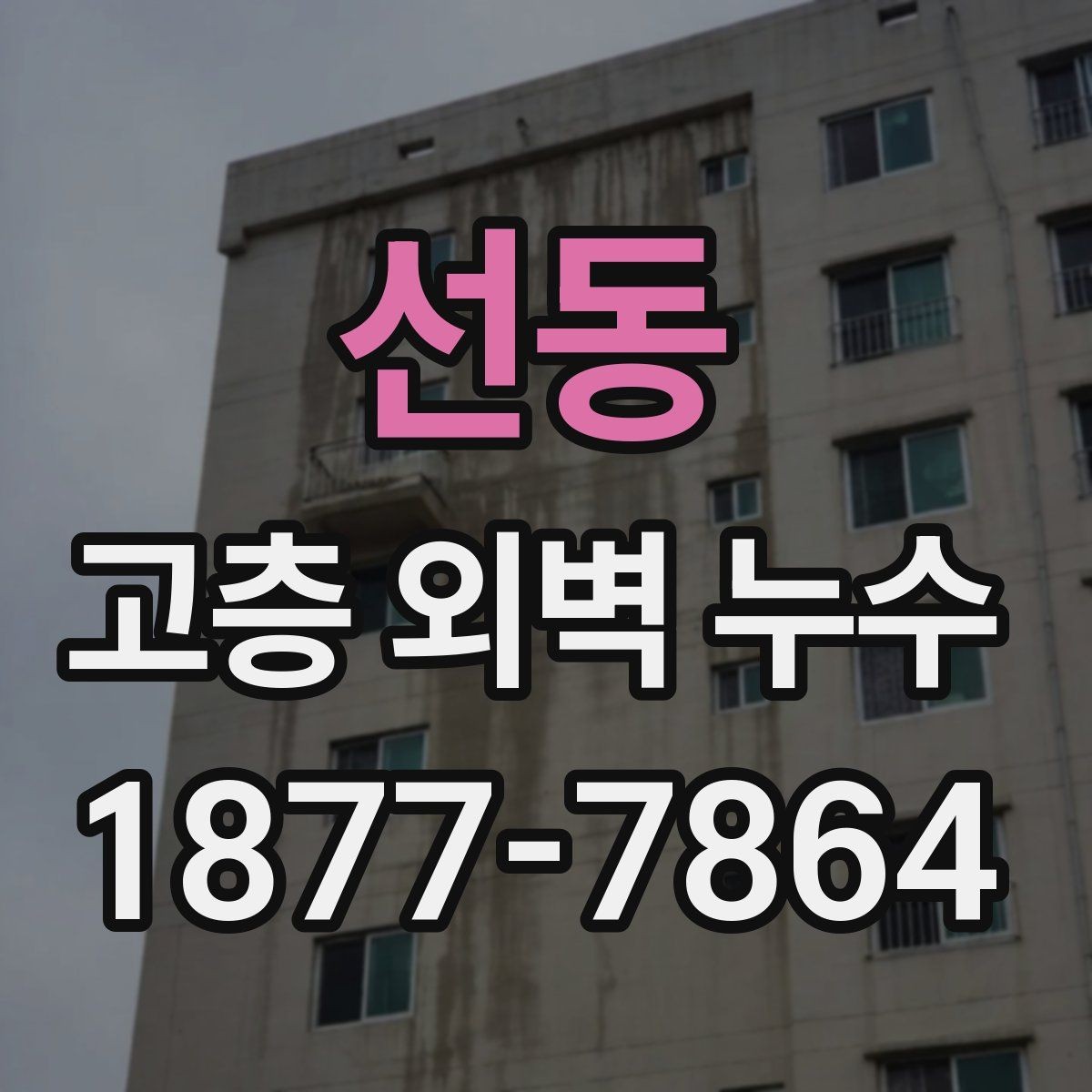 선동 고층 외벽 누수 점검 시 빠지기 쉬운 항목