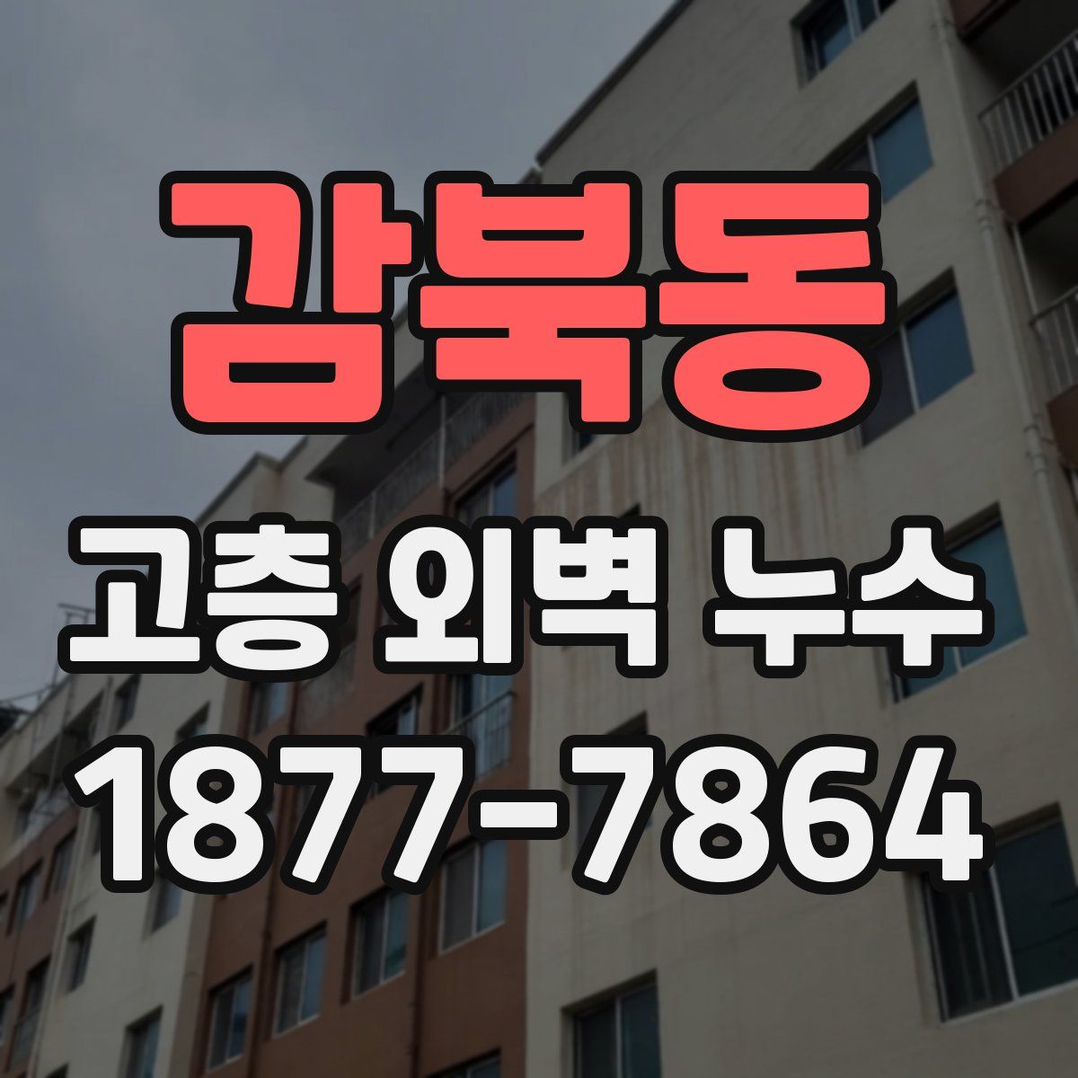 감북동 고층 외벽 누수