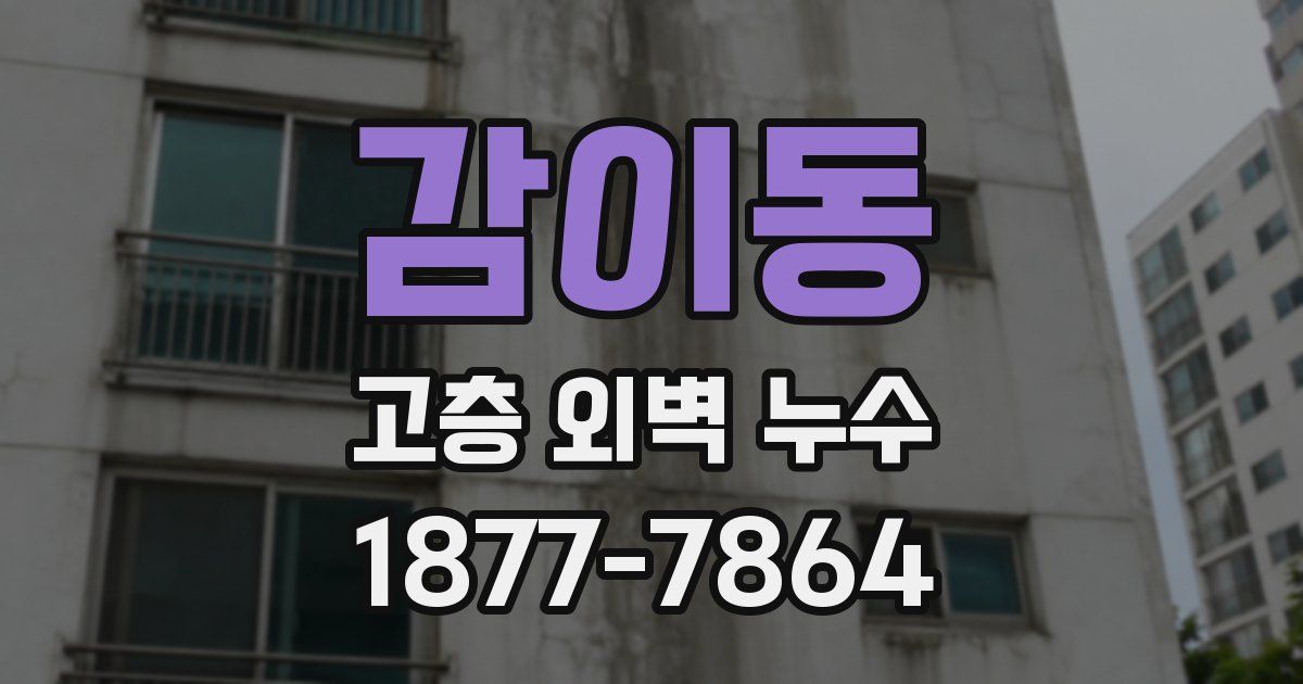 감이동 고층 외벽 누수