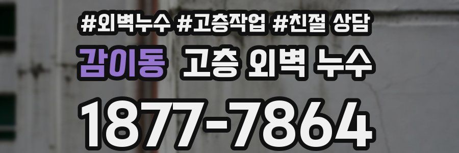 감이동 고층 외벽 누수