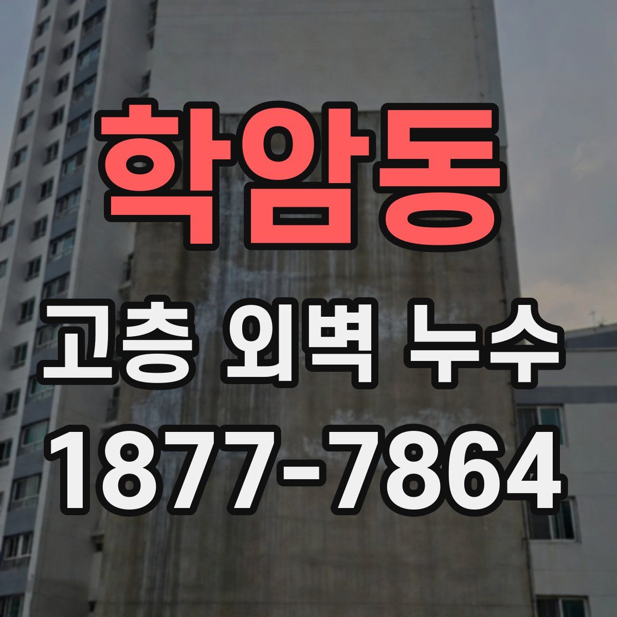 학암동 고층 외벽 누수