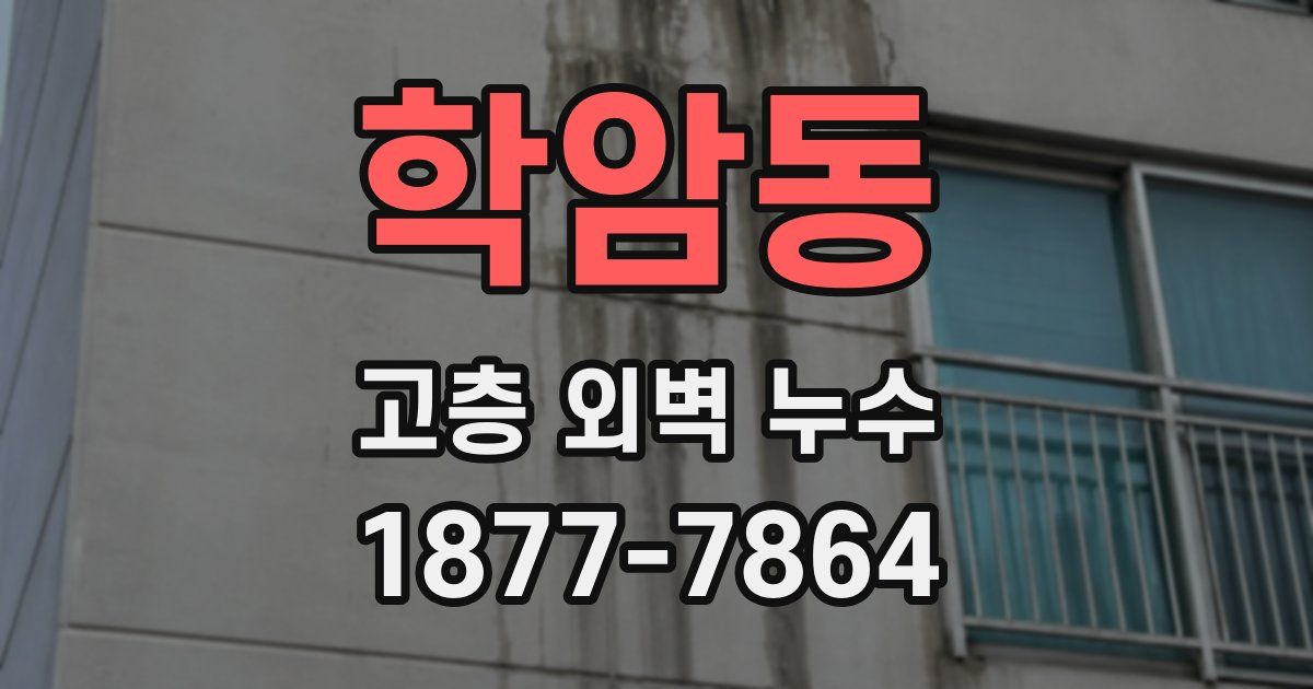 학암동 고층 외벽 누수
