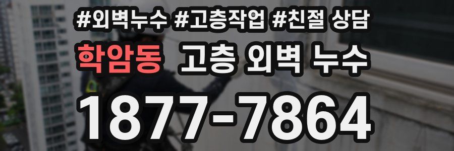 학암동 고층 외벽 누수
