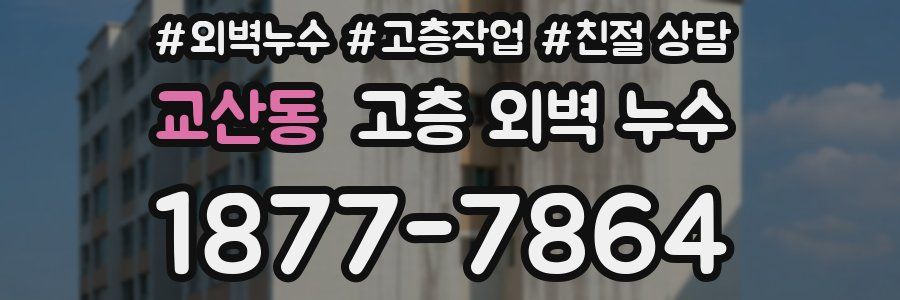 교산동 고층 외벽 누수