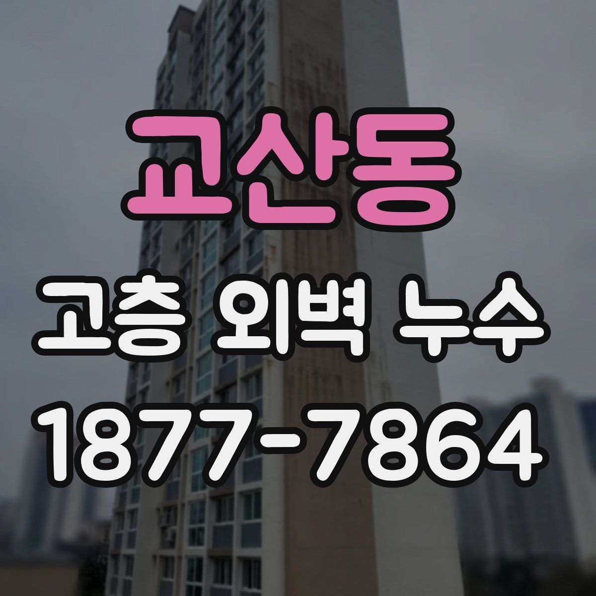 교산동 고층 외벽 누수