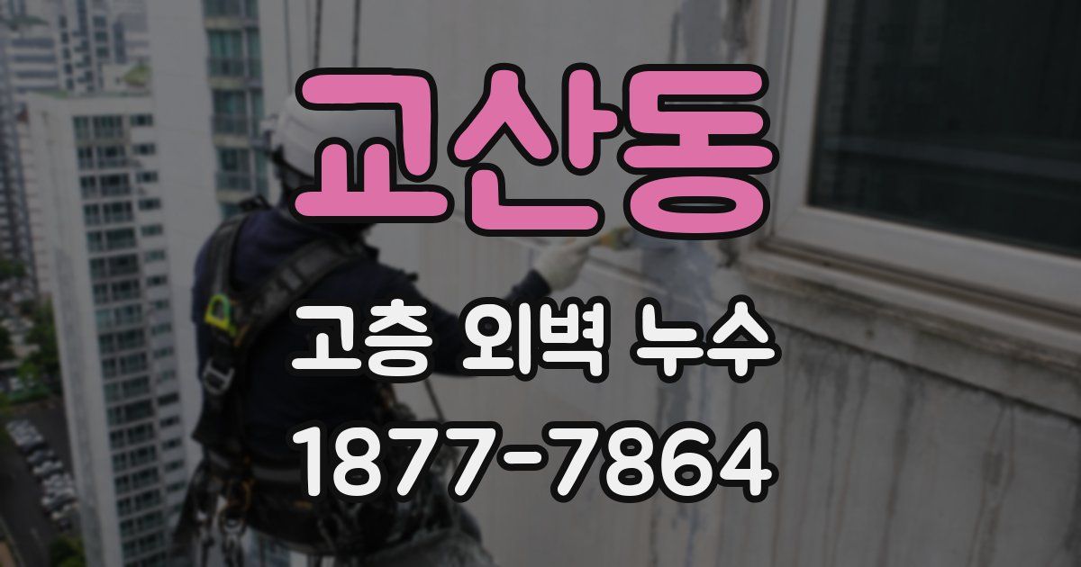 교산동 고층 외벽 누수
