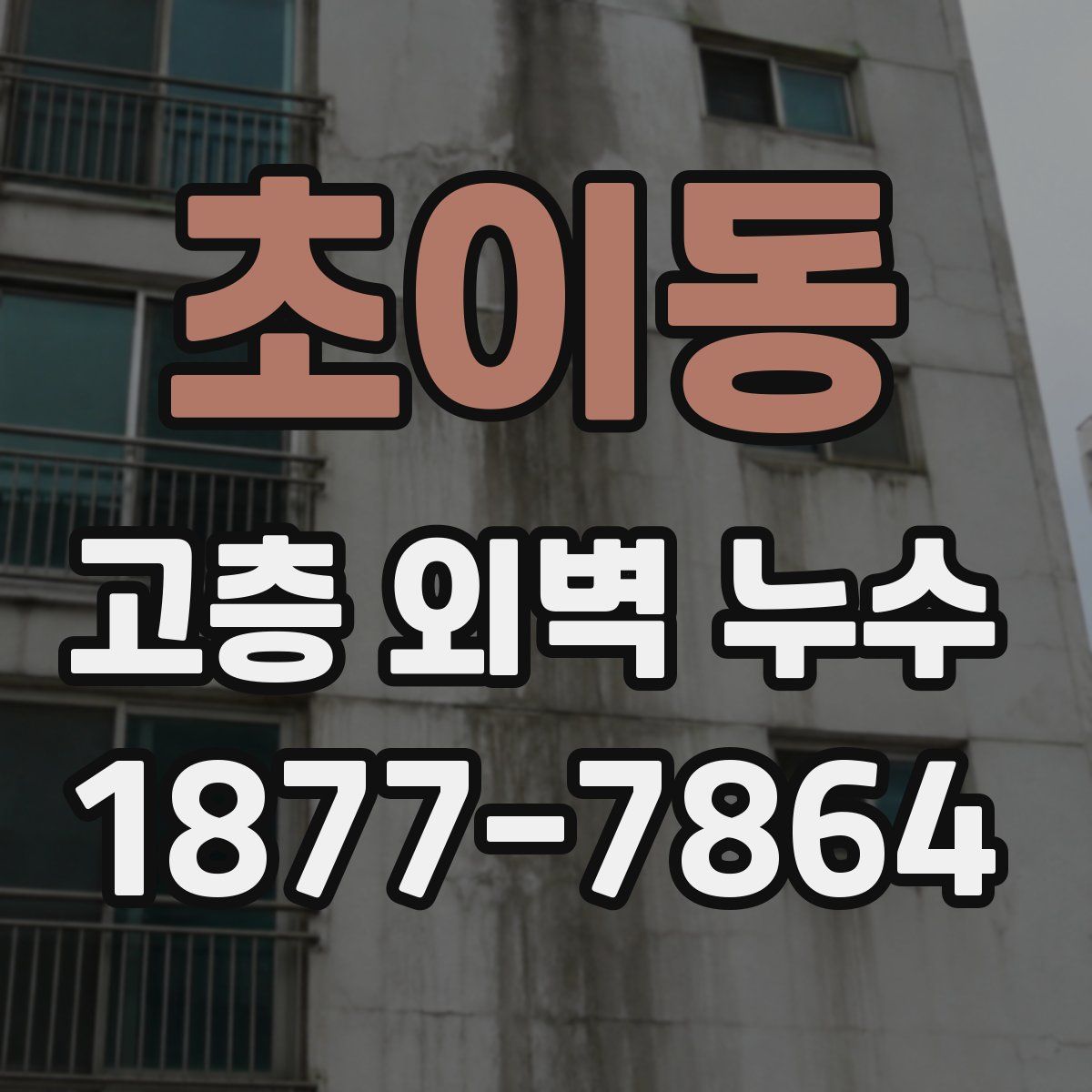 초이동 고층 외벽 누수